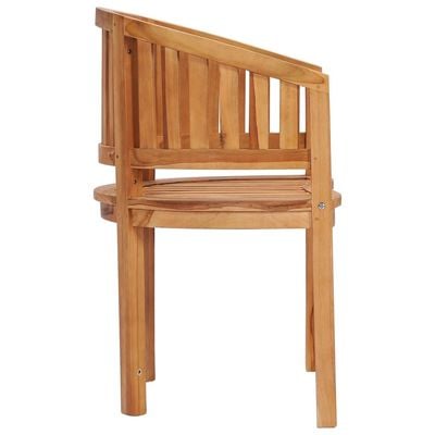 Banana Chairs 2 pcs Solid Teak Wood