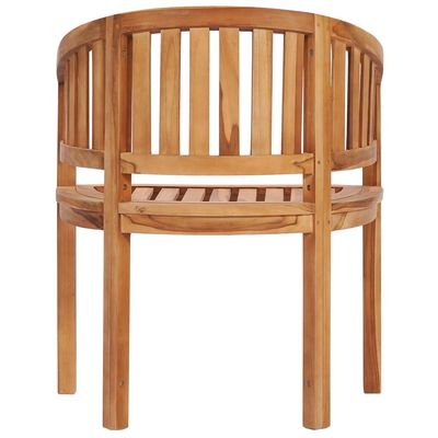 Banana Chairs 2 pcs Solid Teak Wood