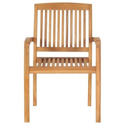 Garden Chairs 2 pcs with Beige Cushions Solid Teak Wood