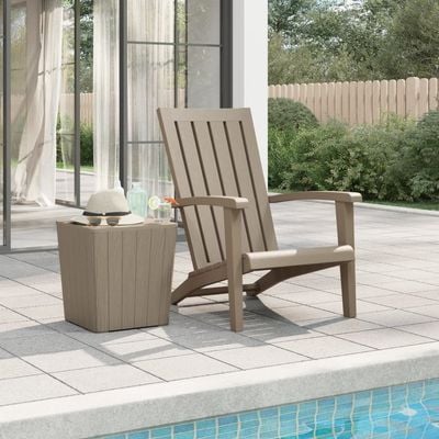 Garden Adirondack Chair Light Brown Polypropylene