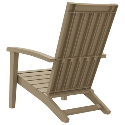 Garden Adirondack Chair Light Brown Polypropylene