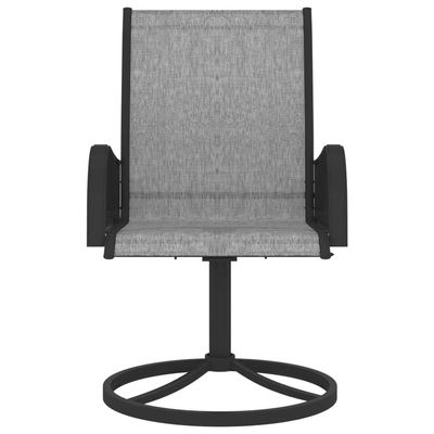 Garden Swivel Chairs 2 pcs Textilene and Steel Grey