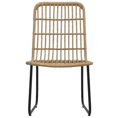 Garden Chairs 2 pcs Poly Rattan Oak