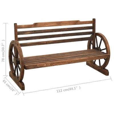 Garden Bench 112 cm Solid Firwood