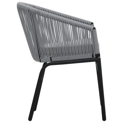 Garden Chairs 2 pcs Anthracite PE Rattan