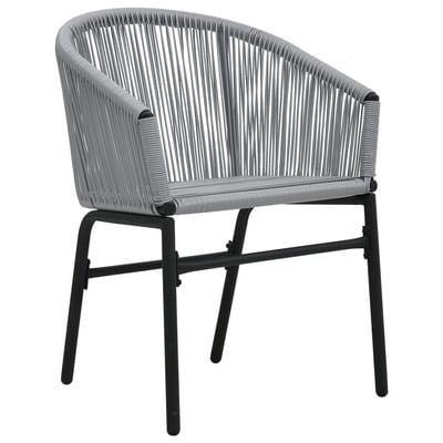 Garden Chairs 2 pcs Anthracite PE Rattan