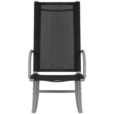 Garden Rocking Chairs 2 pcs Steel and Textilene Black