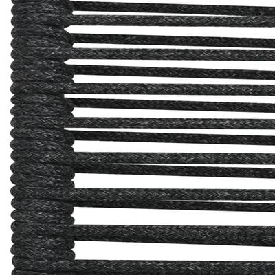 Garden Chairs 2 pcs Cotton Rope and Steel Black