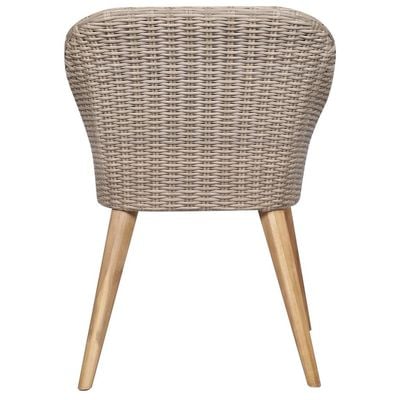 Outdoor Chairs with Cushions 2 pcs Poly Rattan Brown