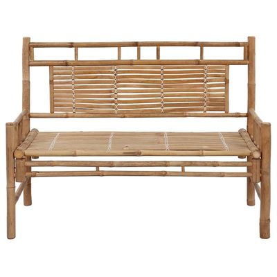 Garden Bench with Cushion 120 cm Bamboo