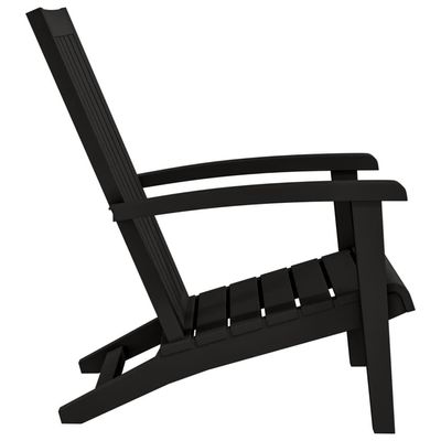 Garden Adirondack Chair Black Polypropylene