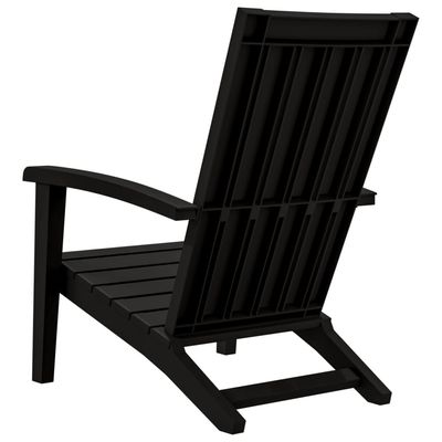 Garden Adirondack Chairs 2 pcs Black Polypropylene