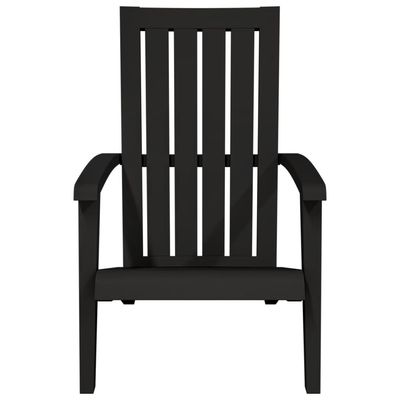 Garden Adirondack Chairs 2 pcs Black Polypropylene