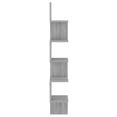 Wall Corner Shelf Grey Sonoma 20x20x127.5 cm Engineered Wood