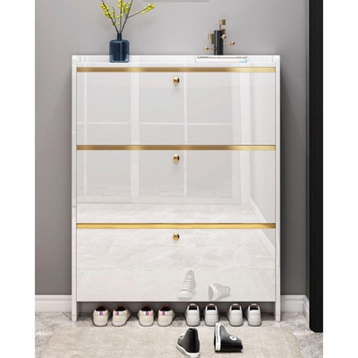 Shoe Cabinet Double Layer 100 cm + White