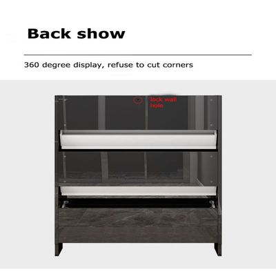 Shoe Cabinet Double Layer 100 cm - Black