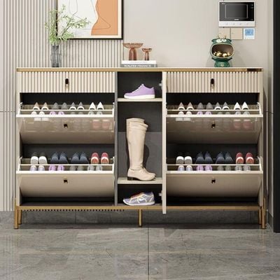 Wooden Shoe Cabinet +140cm + double layer