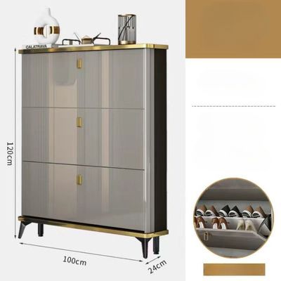 Stood Wooden Shoe Cabinet Racker with Gold Hands + 100 cm