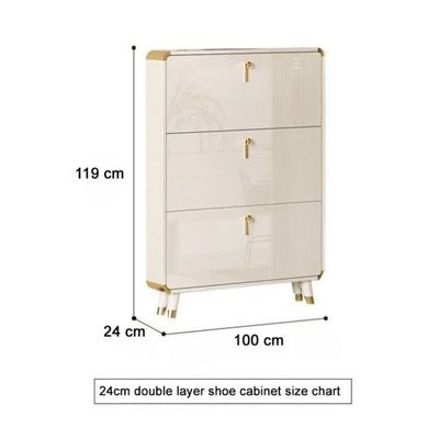 Shoe Cabinet, Shoe Storage Rack Double Layer Tipping + 100 cm