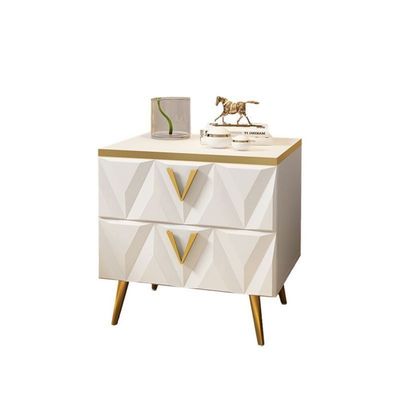 Nightstand Bedside Table + 2 Drawers