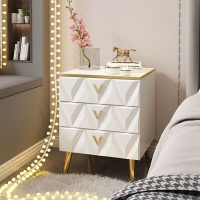 Nightstand Bedside Table  + 3 Drawers