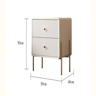 Nightstand Bedside Table + Off White