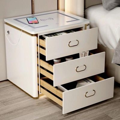 Smart Bedside Table + White