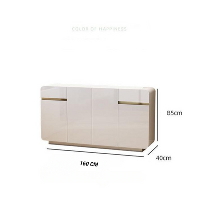 Functional Sideboard Cabinet  + 160L*85H *40D cm + White