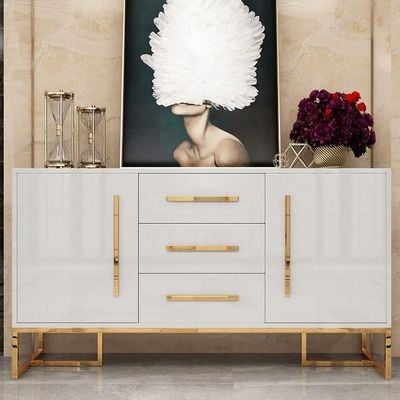 AWD Modern Sideboard Storage Cabinet for Home -150L*86H *40D cm - White