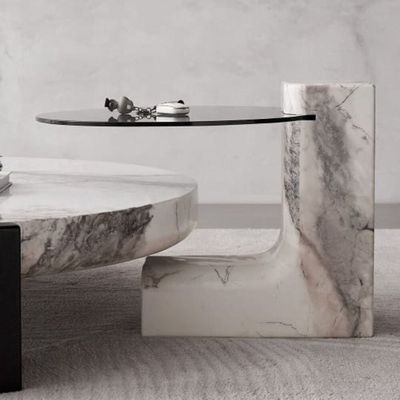 High Designer Marble Coffee Table  + 110*110 cm