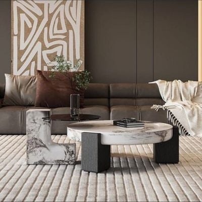 High Designer Marble Coffee Table  + 110*110 cm