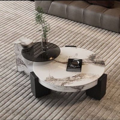 High Designer Marble Coffee Table  + 110*110 cm