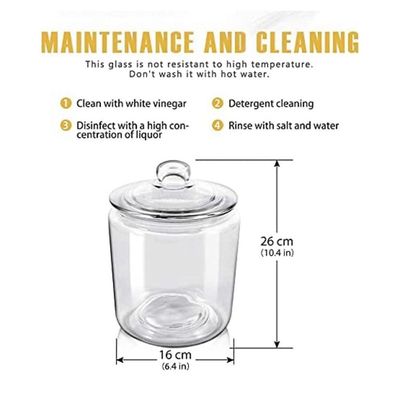 Glass Kitchen Jars, Food & Cookie Storage Containers for Pantry, Bathroom Apothecary Canisters, Airtight Lids, Dishwasher Safe, with Chalk and Labels, 1/2 Gallon, Set of 2 .