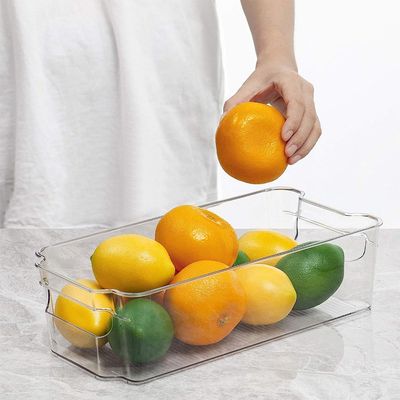 Quesera Refrigerator Organizer Bins - 8 Pieces, 12.5in Long, Clear