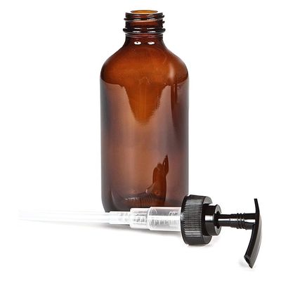 amber pump bottle