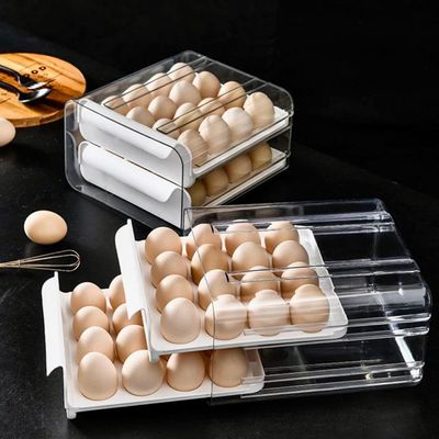  TWO LAYER EGG STORAGE BOX FOR NEAT AND TIDY REFRIGERATORS