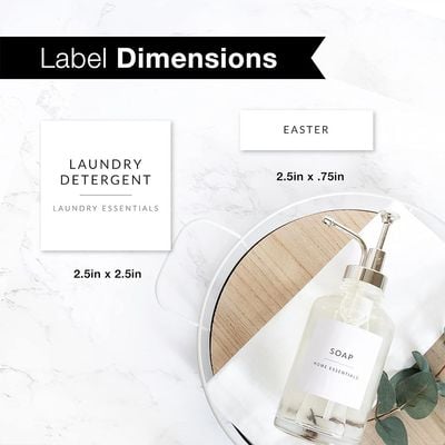 144  Laundry Room Labels & Home Kitchen Labels for Storage Bins - Cleaning Labels for Jars Spray Bottles Linen & Laundry Room Organization…