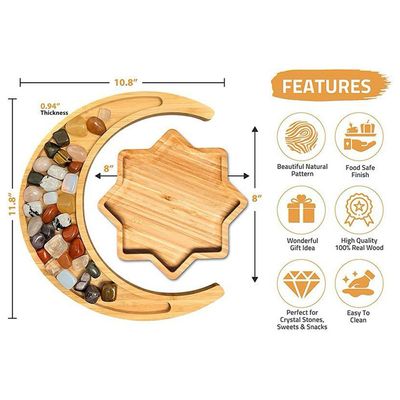 Luna Star and Moon Bamboo  Platter Set