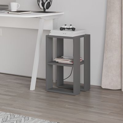 Mourah Lonie Nightstand - Anthracite - 2 Years Warranty