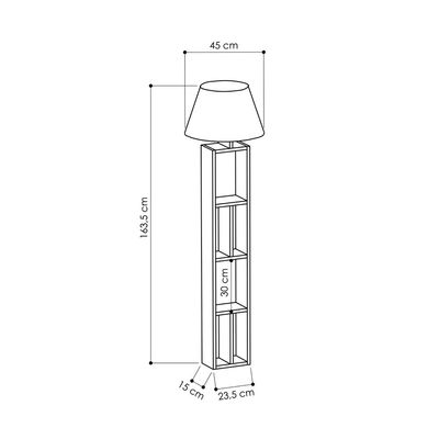 Mourah Giorno Floor Lamp- Oak/Brown - 2 Years Warranty