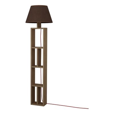 Mourah Giorno Floor Lamp- Oak/Brown - 2 Years Warranty