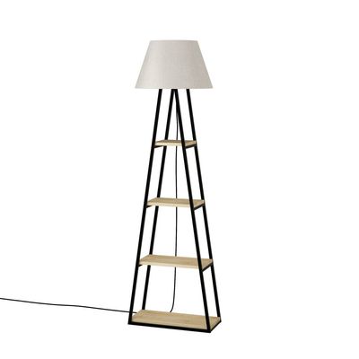Pal Floor Lamp- Oak/ Linen  - 2 Years Warranty