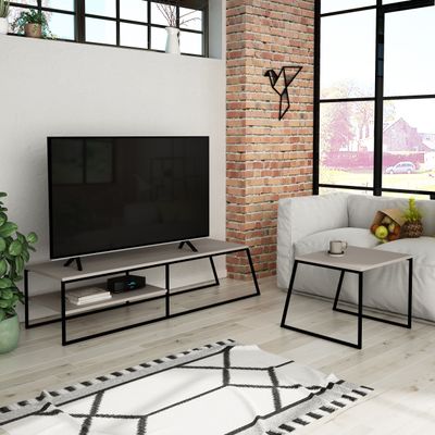 Mourah Pal Tv Stand Up To 60 Inches With Storage - Light Mocha - 2 Years Warranty