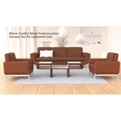 Mahmayi GLW SF165-1 Choco Brown PU Leatherette Single Seater Sofa - Comfortable Living Room Furniture with Stylish Design (1-Seater, Choco Brown)