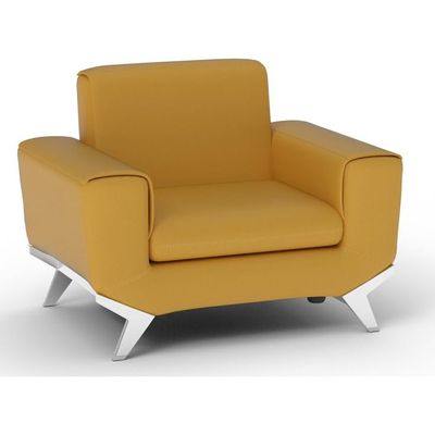 Mahmayi GLW SF165-1 Sandal PU Leatherette Single Seater Sofa - Comfortable Living Room Furniture with Stylish Design (1-Seater, Sandal)