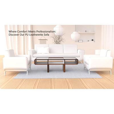 Mahmayi GLW SF165-1 White PU Leatherette Single Seater Sofa - Comfortable Living Room Furniture with Stylish Design (1-Seater, White)