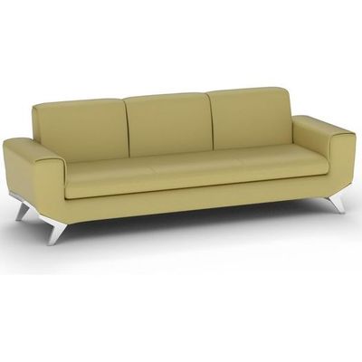 Mahmayi GLW SF165-3 Light Sandal PU Leatherette Three Seater Sofa - Modern Design, Stylish Furniture for Living Room, Comfortable Seat, Durable Upholstery (3-Seater Sofa, Light Sandal)