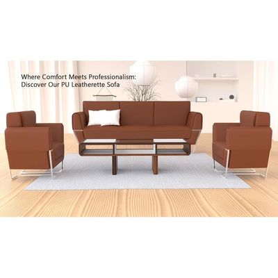 Mahmayi GLW SF169-1 Choco Brown PU Leatherette Single Seater Sofa - Comfortable Living Room Furniture with Stylish Design (1-Seater, Choco Brown)