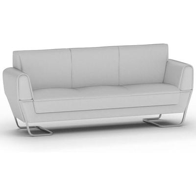 Mahmayi GLW SF169-3 White PU Leatherette Three Seater Sofa - Modern Design, Stylish Furniture for Living Room, Comfortable Seat, Durable Upholstery (3-Seater Sofa, White)