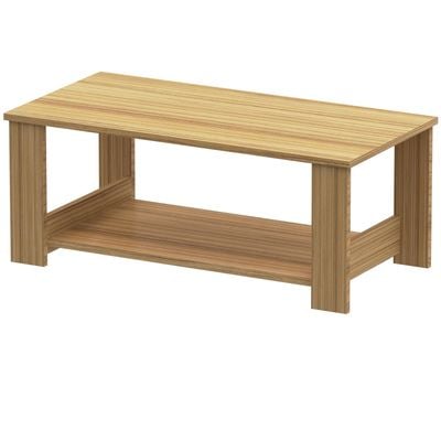 Mahmayi Modern Coffee Table with Two Tier Storage Shelf - Coco Bolo 